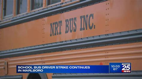 School bus drivers strike in Marlboro